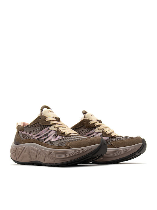 Eagle 01 Combo A Women's Chunky Sneakers Brown Beige Pink