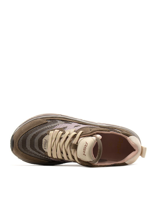 Eagle 01 Combo A Women's Chunky Sneakers Brown Beige Pink