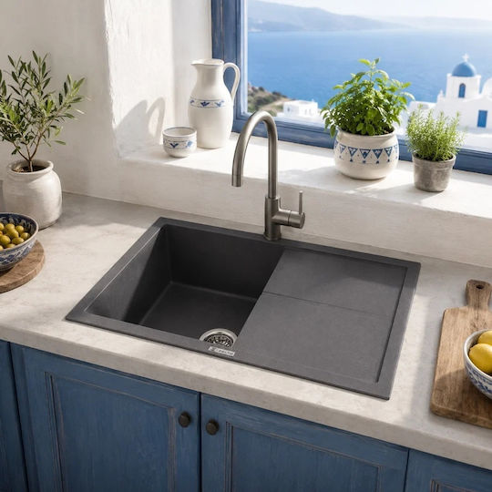 Zelto 7950 Magnum Drop-In Kitchen Sink from Liquid Granite M79xP50cm Safari