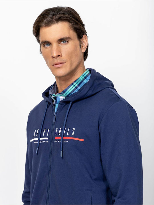 Herren Sweatshirt mit Kapuze Blau