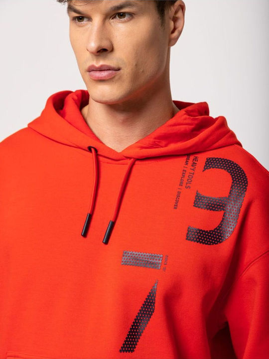 Sweatshirt With Hood Red
