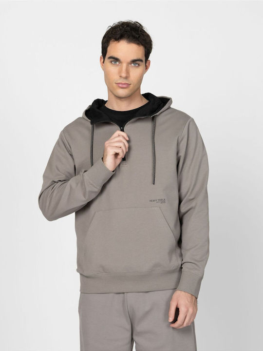 Herren Sweatshirt Mit Beiger Kapuze