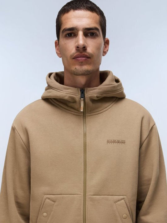 Napapijri Hooded Cardigan Brown
