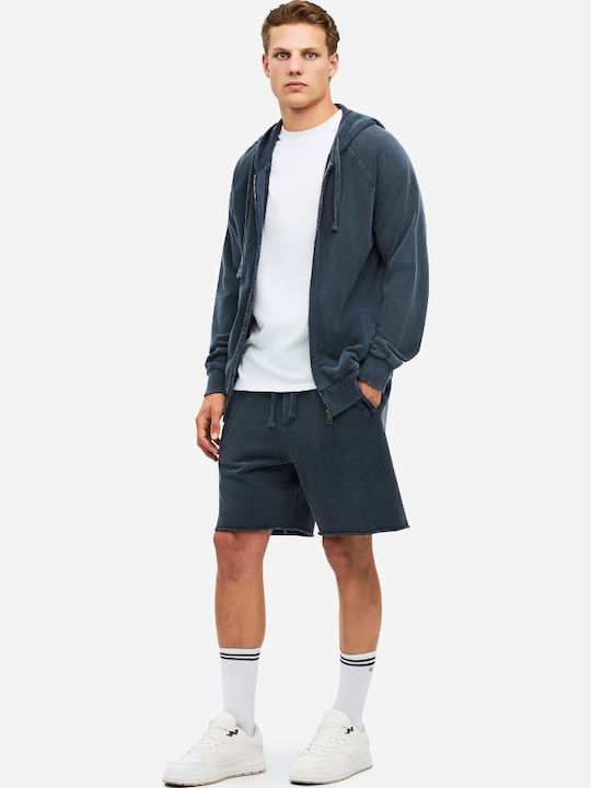 Dirty Laundry Cardigan Dark Blue with Hood