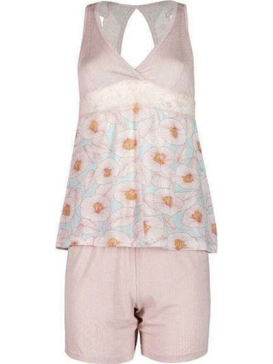 Pink Label Summer Cotton Babydoll Blossom Stripe