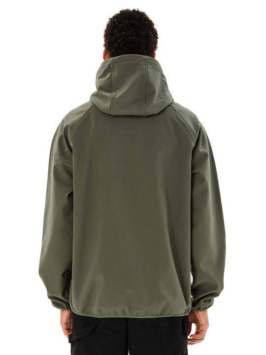 Bonded Leder Jacke Wasserdicht Grünes
