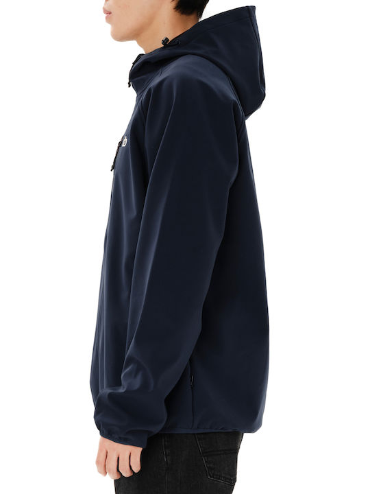 Bonded Leder Jacke Wasserdicht Marineblau