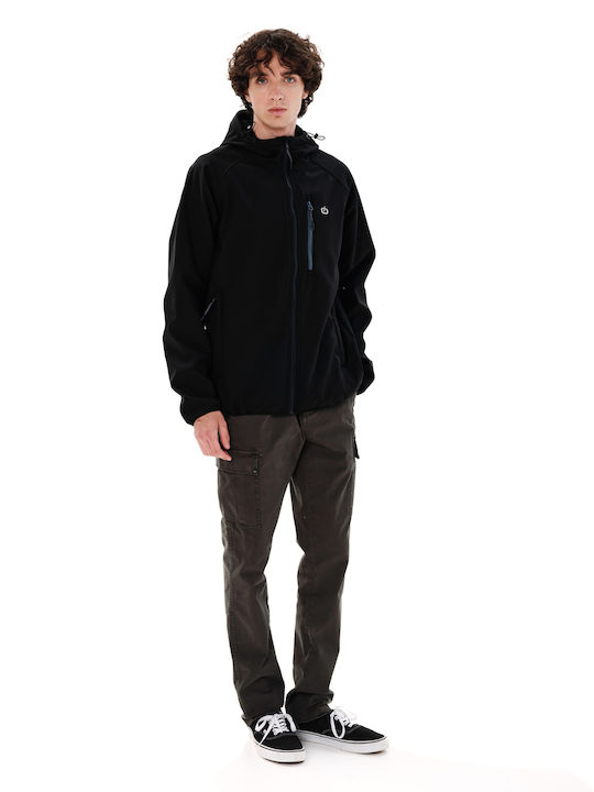 Bonded Leather Jacket Waterproof Black