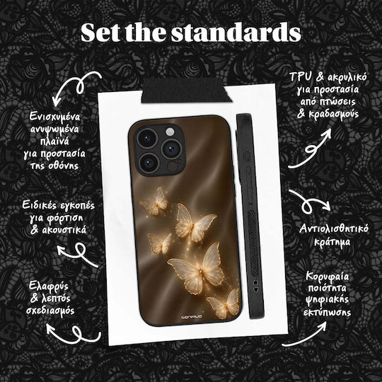 Husă Sonique Diva Series Realme GT 5G Fluturi Aurii