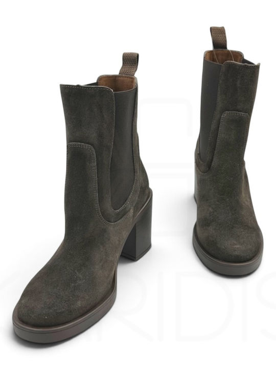 Wildleder Damen Stiefeletten Braun
