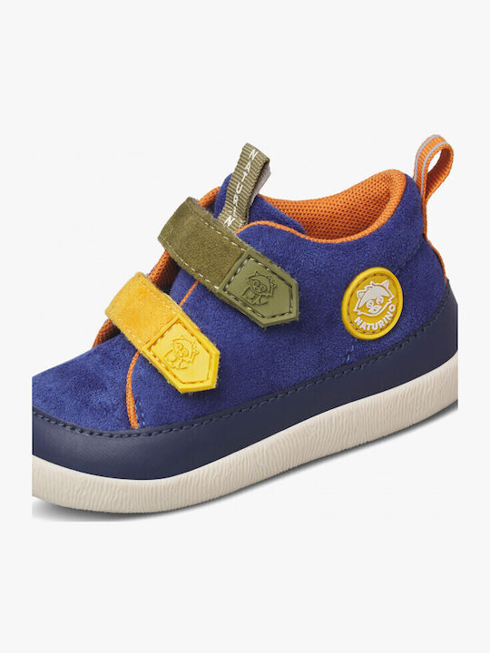 Kids Sneakers High with Hoop & Loop Closure Navy Blue