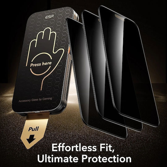 Esr Privacy Armorite Pro Προστατευτικό Οθόνης Ultrafit 3 Τεμάχια Iphone 18 Pro Max Μαύρο