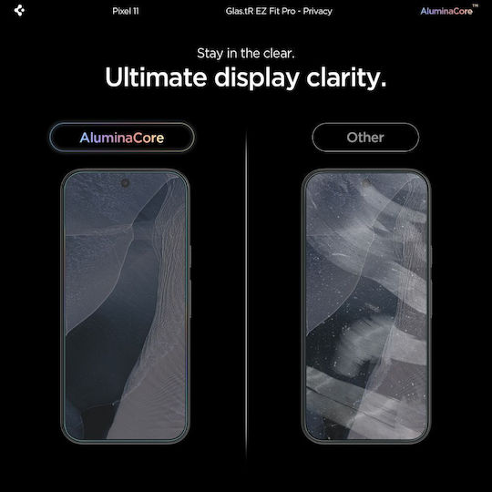 Spigen Sgp Privacy Glass Screen Protector Glas.tr ”Ez Fit” Ac Pro 2-Pack Slim Fc Compatible with Google Pixel 10 11 2 Tempered Transparent Agl11546
