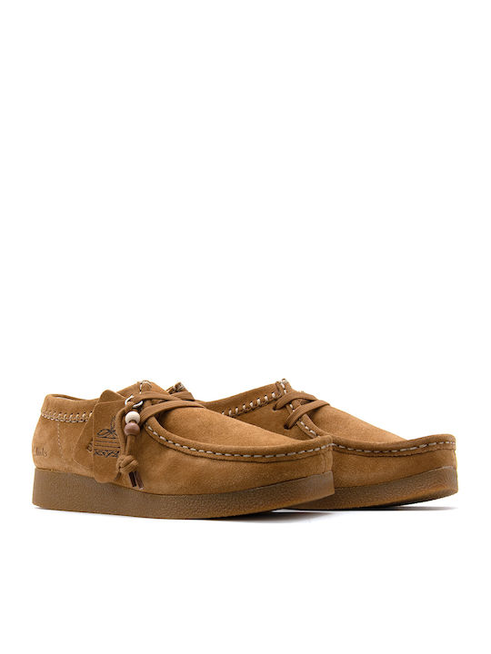 Wallabeeevosh Suede Дамски Мокасини От Кожа В Кафяв Цвят