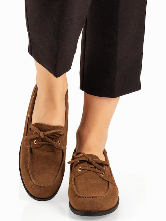 Women's Boat Shoes in Brown Colour