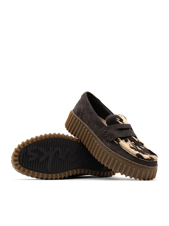 Torhill Penny Leder Damen Mokassins in Beige Farbe