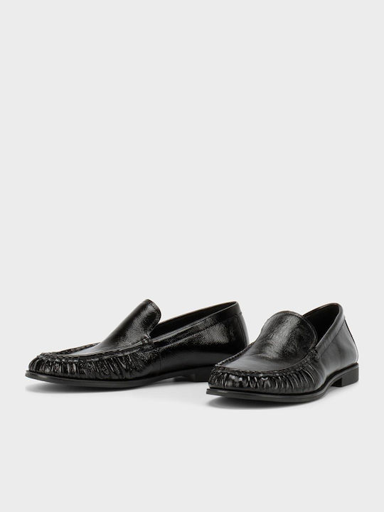 Brandi Loafers Dama din Piele în Culoare Neagră