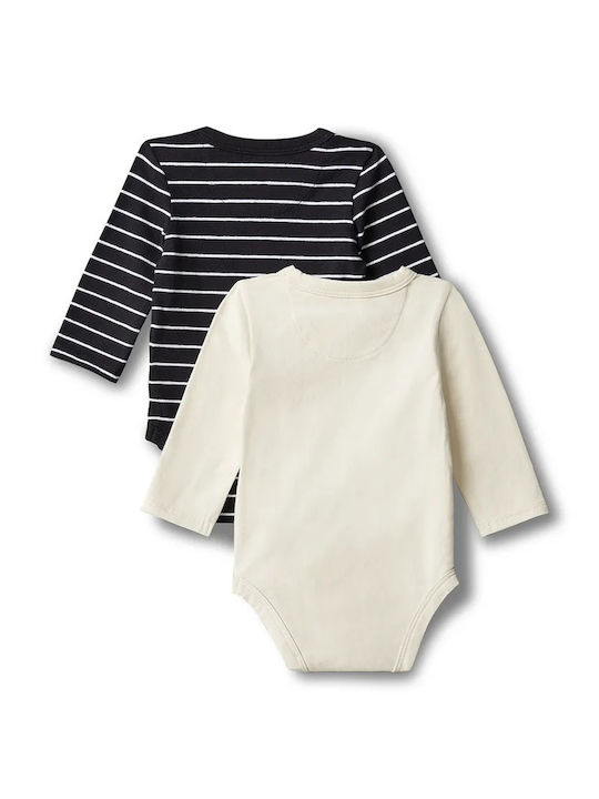 Calvin Klein Set of Bodysuits Black/Beige 2 Pieces