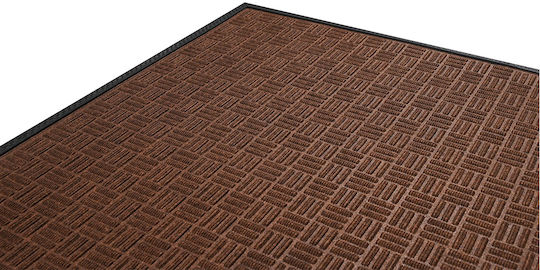Non-Slip Doormat Made of Brown Rubber 60x90cm Thickness 12mm