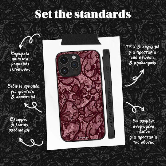Sonique Diva Series Case Motorola Moto G55 5g Burgundy Lace