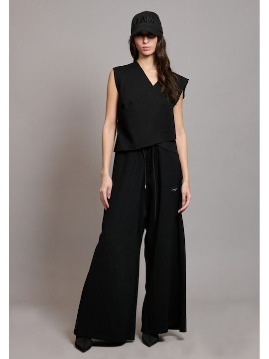 Women's Fabric Trousers Black
