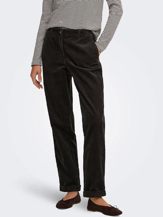 Damen Chino Hose in Regulärer Passform Braun