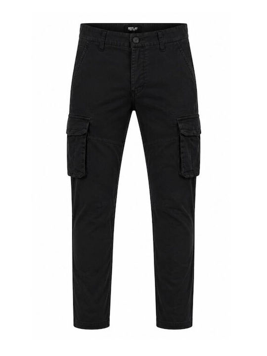 Мъжки Панталон Карго Relaxed Fit Черен