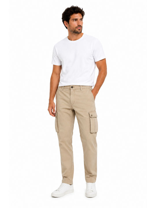 Ανδρικό Παντελόνι Cargo Relaxed Fit Μπέζ