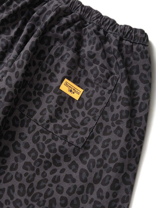 Ανδρικό Παντελόνι Relaxed Fit Black Leopard