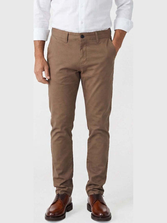 Pantaloni Bărbați Chino Elastic Cămilă