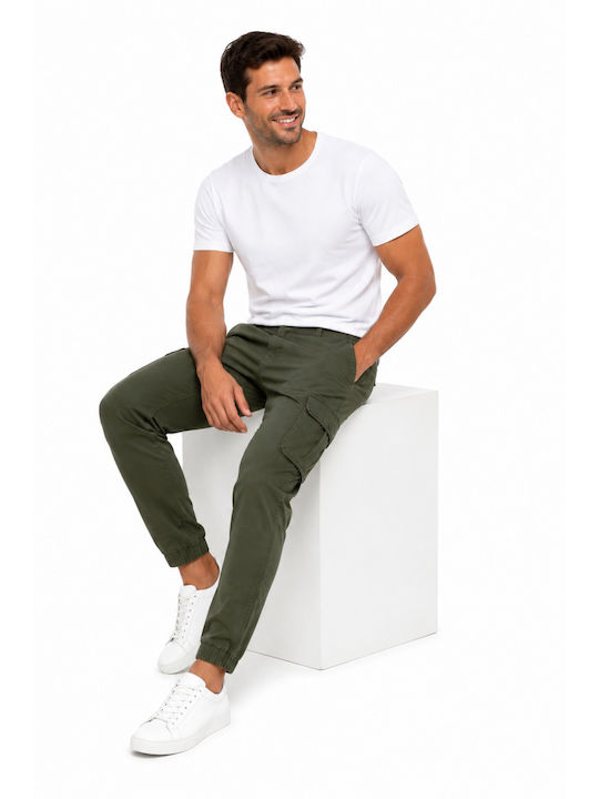 Pantaloni bărbați Cargo Relaxed Fit Kaki