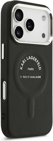 Karl Lagerfeld Embossed Open Ring Rsg Logo Magsafe iPhone 18 Pro Max 17 Pro Max Black