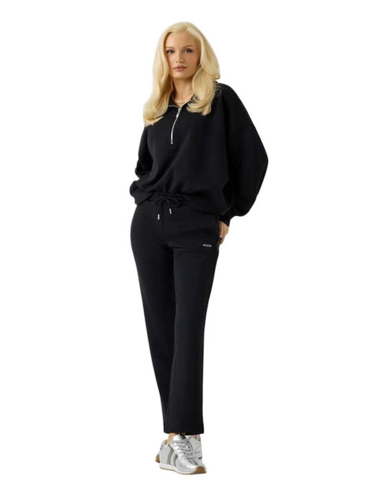 Damen Sweatshirt Jacke Schwarz
