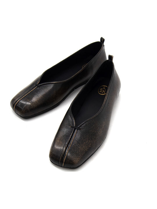 Breeze 01 Combo A Leder Damen Ballerinas Schwarze