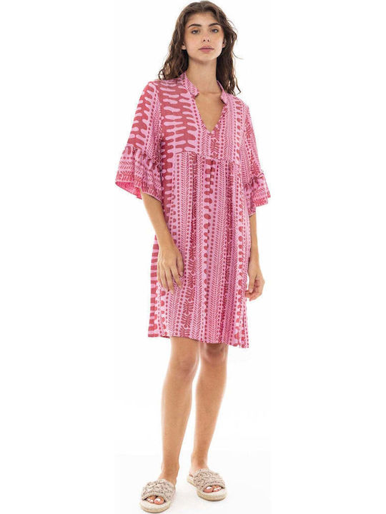 Pink Label Damenkaftan Für Strand Pink