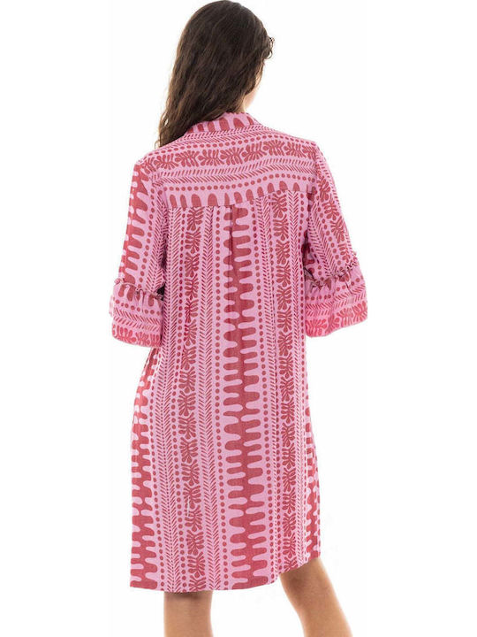 Pink Label Damenkaftan Für Strand Pink