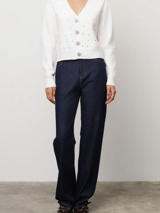 Γυναικεία Ζακέτα με Κουμπιά Off White