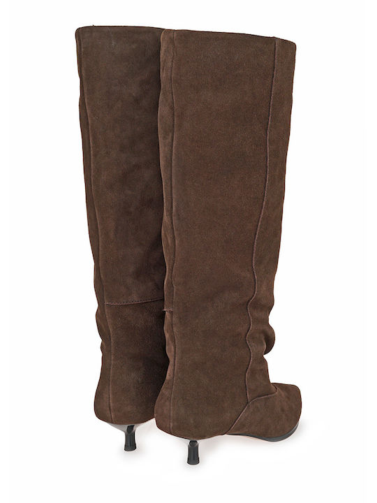 Wildleder Damenstiefel Braun