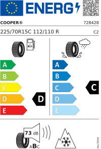 Cooper Runflat 225/70R15 112R Зимна Гума за Лекотоварен Автомобил