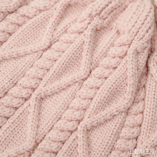 Beanie Unisex Strickmütze in Rosa Farbe
