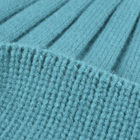 Beanie Unisex Mütze Gepolstert in Türkis Farbe