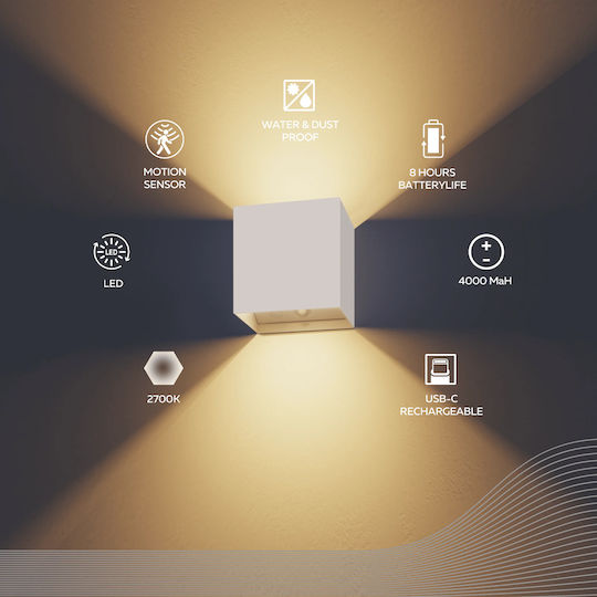 Calex Стенен Външен Осветител LED IP44 Двоен Лъч