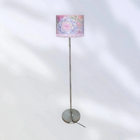 Soft Pink Floor Lamp with E27 Lamp Bulb Base Pink