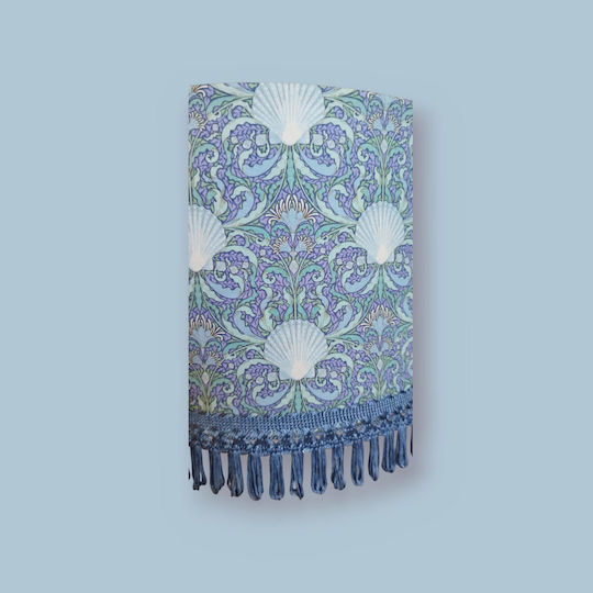 Shell Dimensions Blue Pendant Ceiling Light with E27 Socket 35x25cm