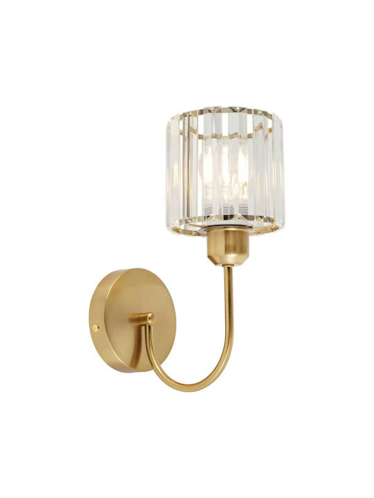 Artekko Wall Lamp with E14 Bulb Base Gold 22x22x28cm