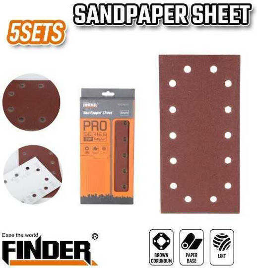 Finder Finishing Sander Sheet 115x230mm Set 5pcs