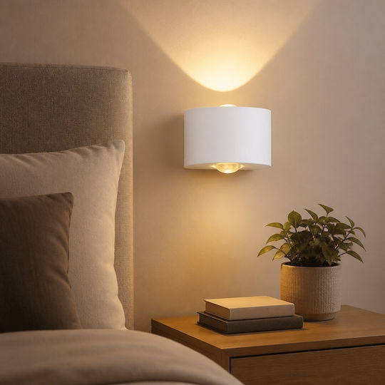 Lampă de Perete cu LED Integrat și Lumină Alb Cald 8x8x35cm