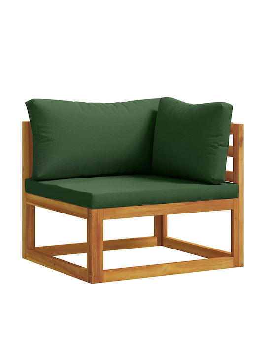 Two-Seater Outdoor Wooden Sofa With Cushions 140x70x60cm
