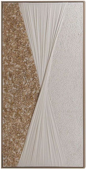 Canvas Painting White Gold Frame 122x62x4.5cm Estheti 812-10038