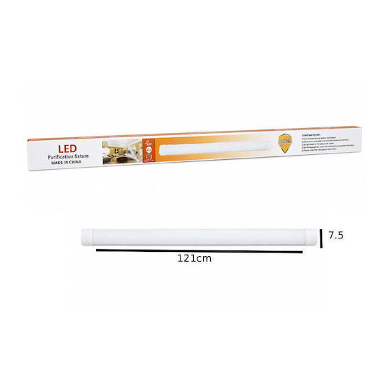 LED Linear Ceiling Light 100W Cold White 121cm